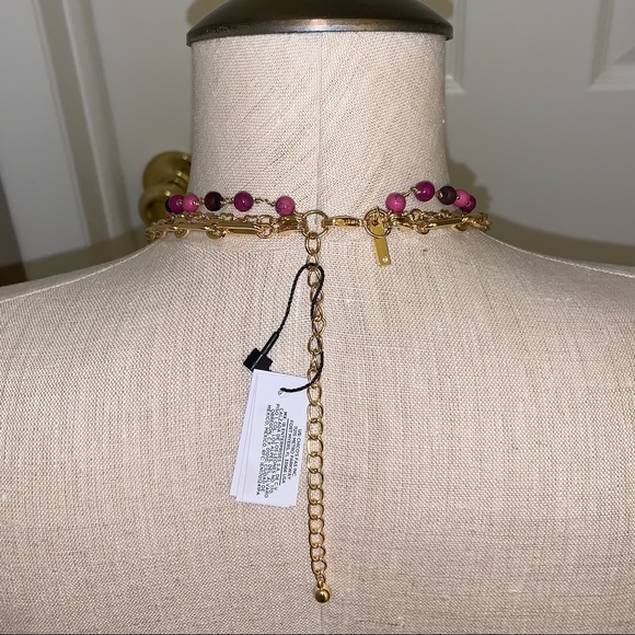 NWT WHBM ORCHID COLOR MULTI-ROW NECKLACE